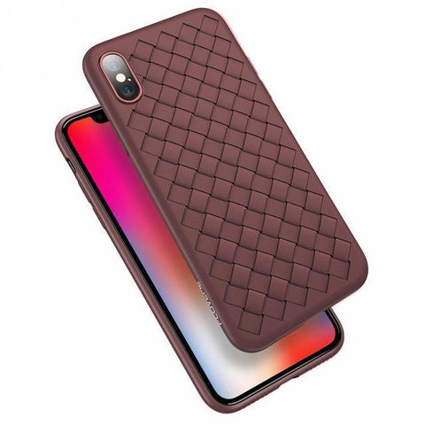 Luxury Soft Grid Weaving Cases For iPhone