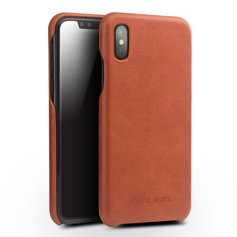 Luxury Real Genuine Leather Flip Case For Iphone X