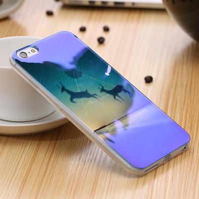 Modern Blue Ray Light Clear Mobile Phone Case For iPhone