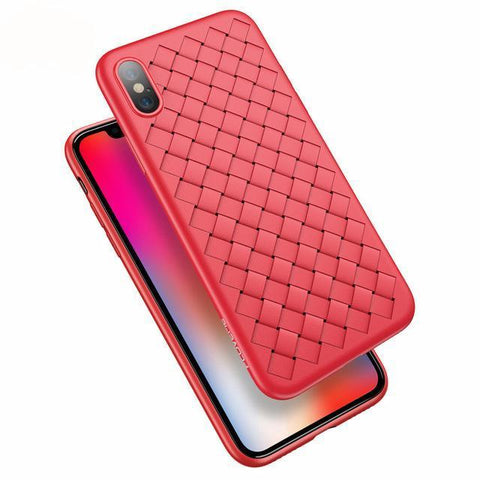 Luxury Soft Grid Weaving Cases For iPhone