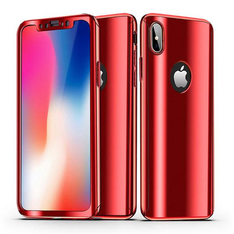 360 Plating Mirror Case For iPhone X 8 7 & Samsung Galaxy S Series