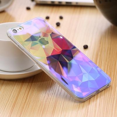 Modern Blue Ray Light Clear Mobile Phone Case For iPhone