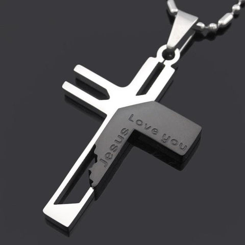 Love you Jesus Cross Pendants Necklace