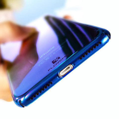 Gradient Blue-Ray Light Case For Apple iPhone