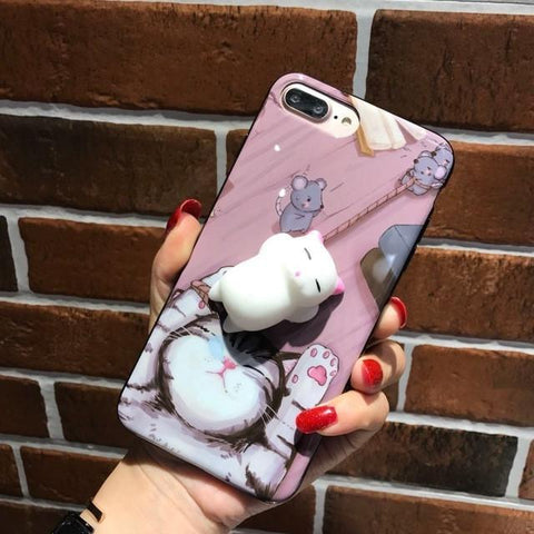 3D Squishy Cute Phone Case For iPhone