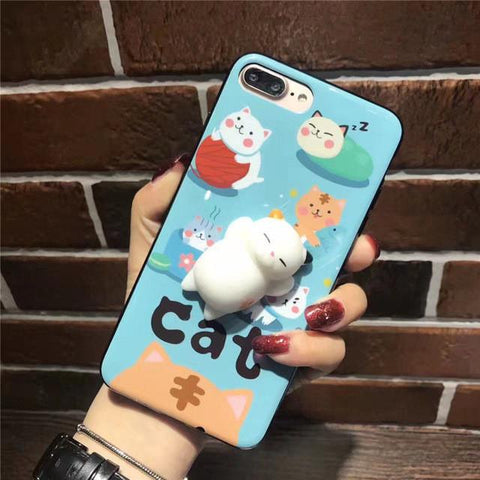 3D Squishy Cute Phone Case For iPhone