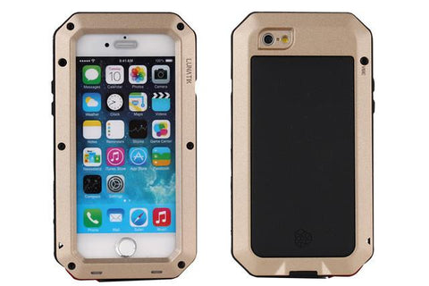 Waterproof Shockproof Aluminum Gorilla Metal Case For Iphone & Tempered glass