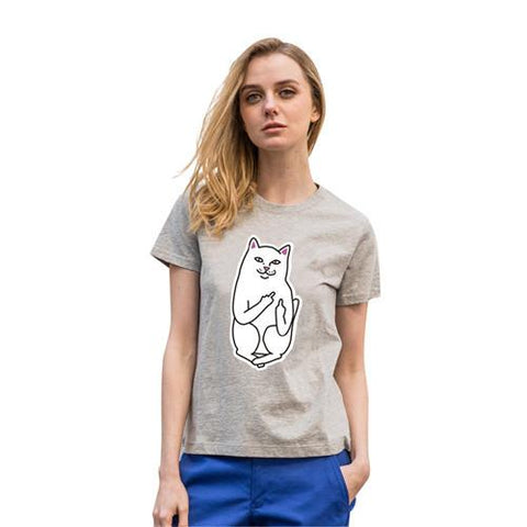 2017 New Summer Pocket Harajuku Cat Lovers Women T-Shirt