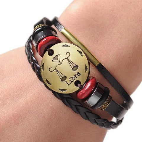 Leather Zodiac Bracelet