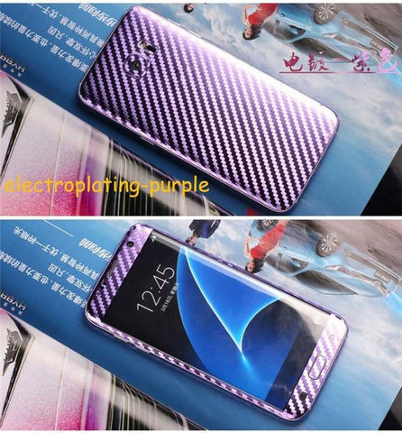 3D Carbon Fiber Full Body Back Film Sticker Case Cover Wrap Skin