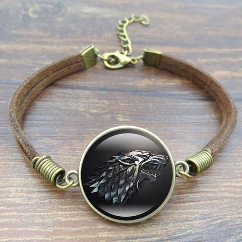 Game of Thrones Stark Wolf Charm Bracelet