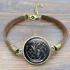 Image of Game of Thrones Stark Wolf Charm Bracelet