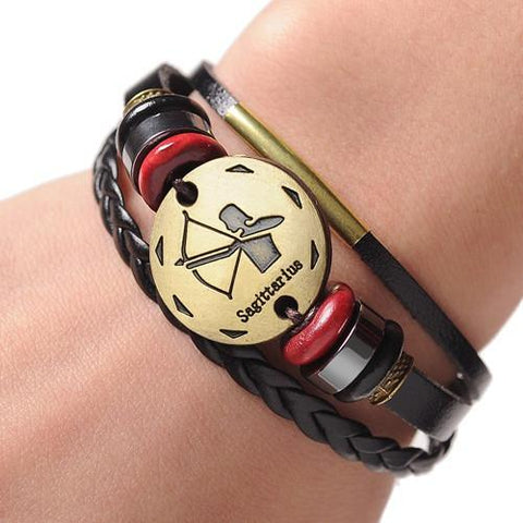 Leather Zodiac Bracelet