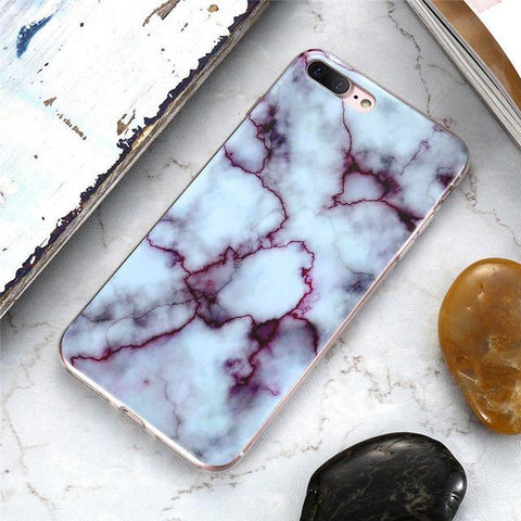 Marble Stone Skin Case For Samsung Galaxy S6 S7 Edge