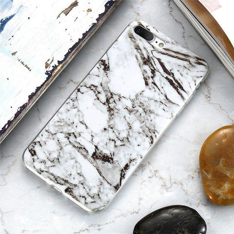 Marble Stone Skin Case For Samsung Galaxy S6 S7 Edge