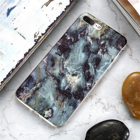 Marble Stone Skin Case For Samsung Galaxy S6 S7 Edge