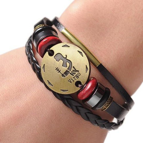 Leather Zodiac Bracelet