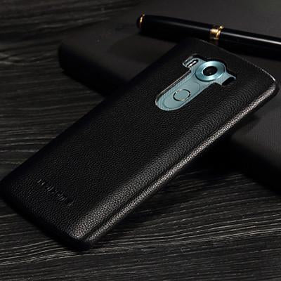 Genuine Leather Hard Back Cover For LG V10