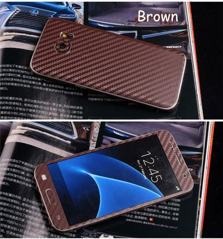 3D Carbon Fiber Full Body Back Film Sticker Case Cover Wrap Skin