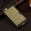 Image of Metalic Silicon Plastic Coque With Card Holder Slot iPhone Case