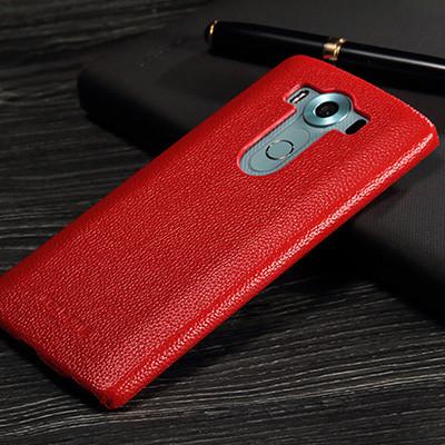 Genuine Leather Hard Back Cover For LG V10