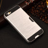 Image of Metalic Silicon Plastic Coque With Card Holder Slot iPhone Case