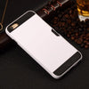 Image of Metalic Silicon Plastic Coque With Card Holder Slot iPhone Case