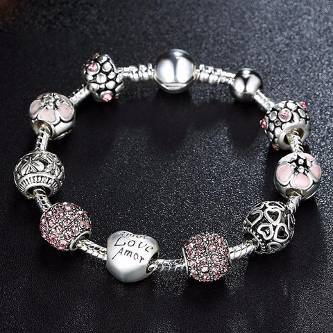 Charm Bracelet & Bangle with Love